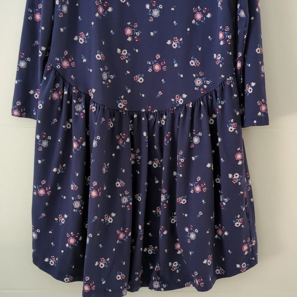 Tea collection Floral Long Sleeve High Low Cotton Dress Easter Girls 12